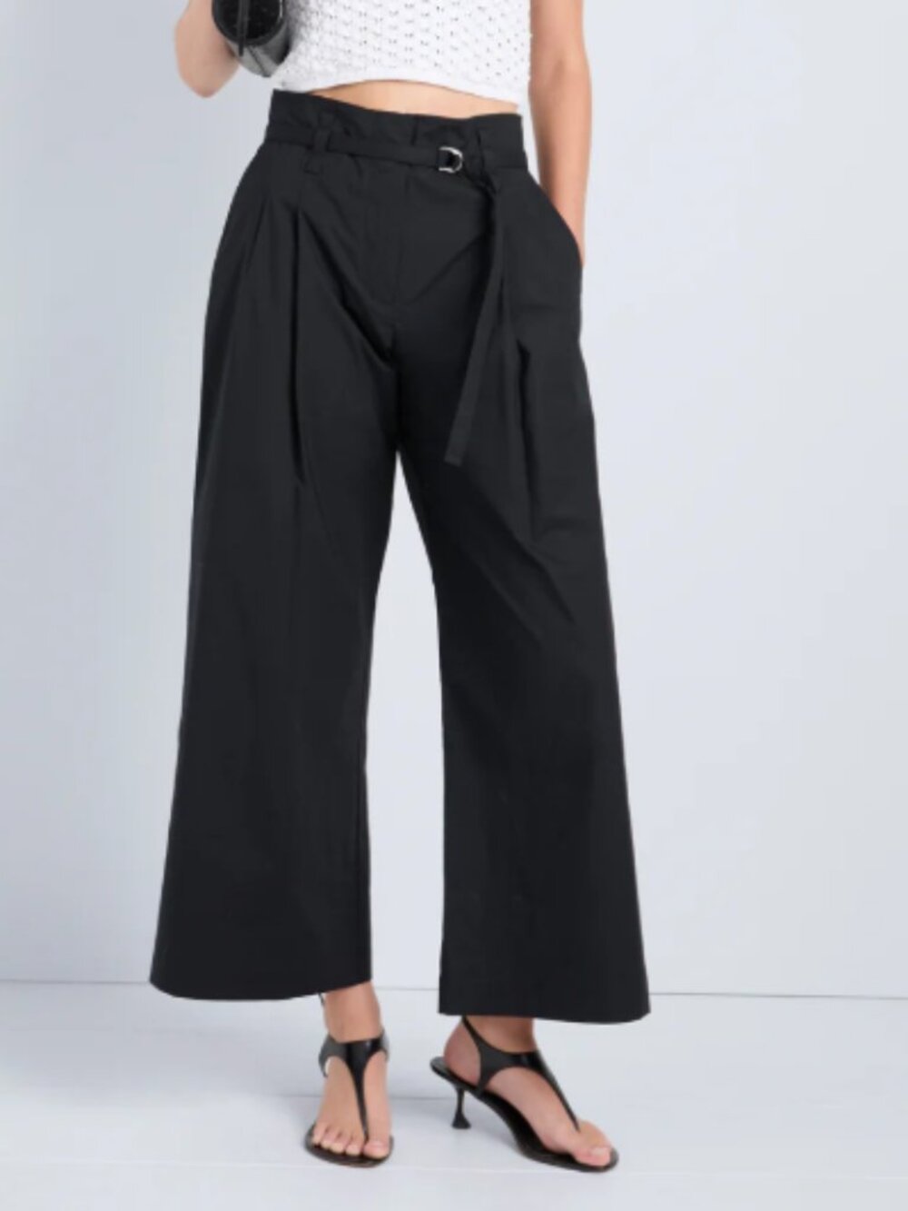 Proenza Schouler White Label Cropped Raver Pant in Poplin Size 0